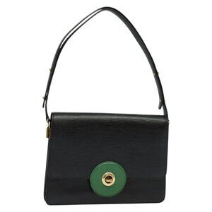 Authentic LOUIS VUITTON Epi Free Run Shoulder Bag Green Black M52414 LV